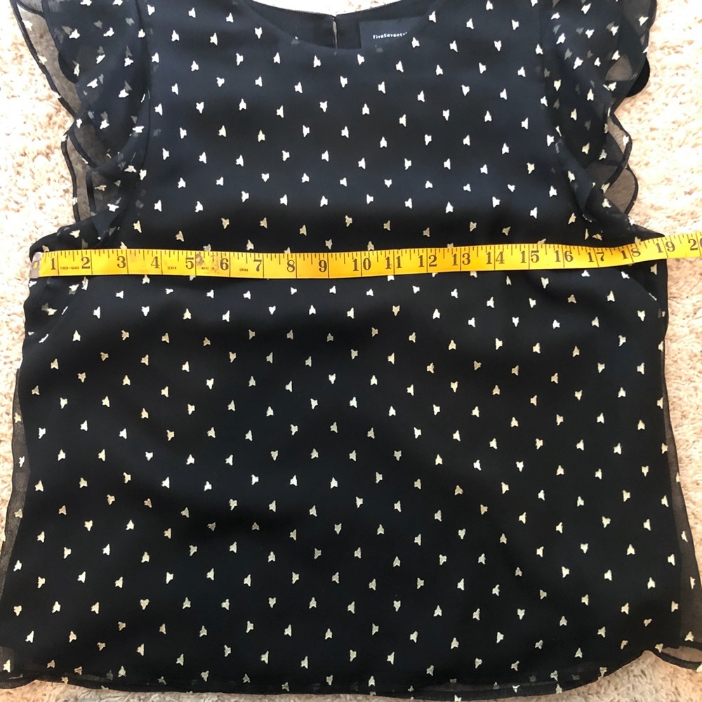 Fiveseventyfive Star-Print Crepe Flutter-Sleeve - image 4